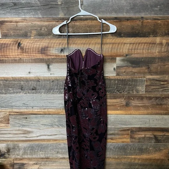 Michael Costello Purple X Jake Gown Dress - Picture 4 of 6